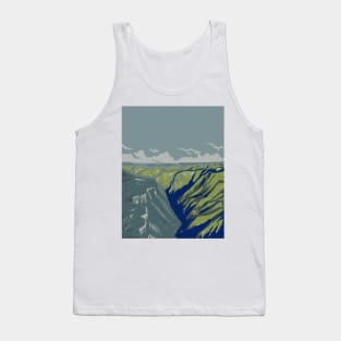 Copper Canyon or Barrancas del Cobre in Chihuahua Northwestern Mexico WPA Art Deco Poster Tank Top